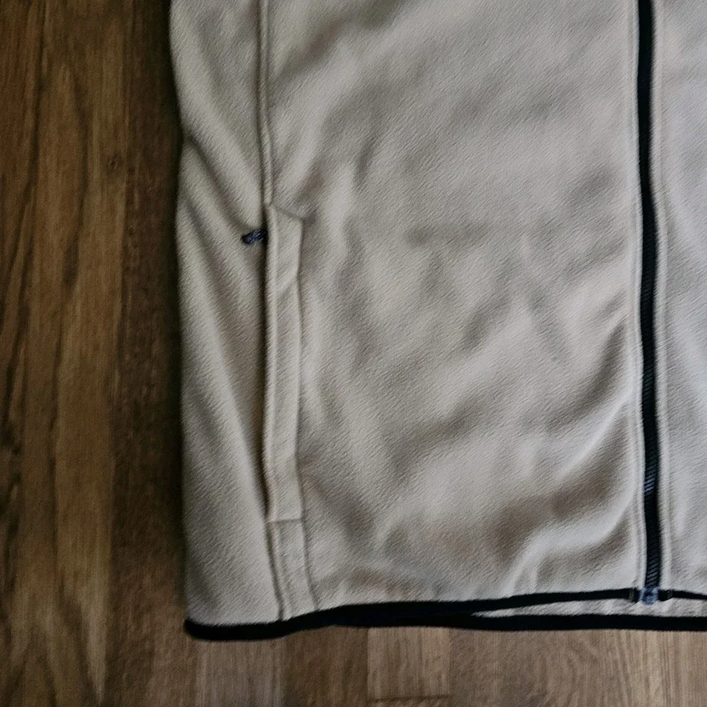 The North Face Fleece Full Zip Up Mock Neck Tan Jacket Mens Size 2XL XXL